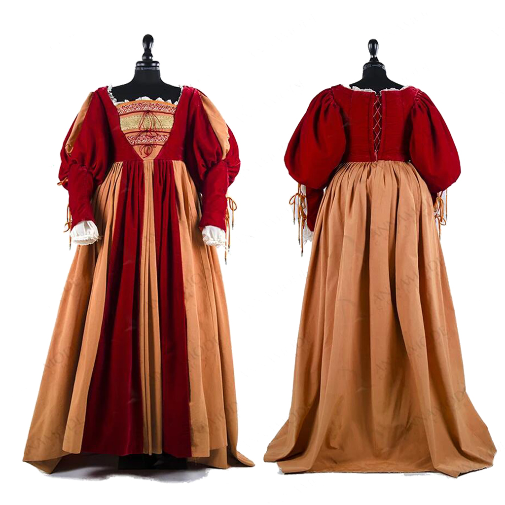 Embroidery Dress - Tudor Renaissance Dress Costume Queen 15th