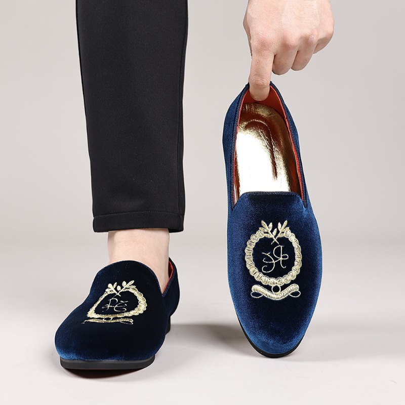 Embroidery Dress - Luxury Designer Loafers Suede Leather Embroidery