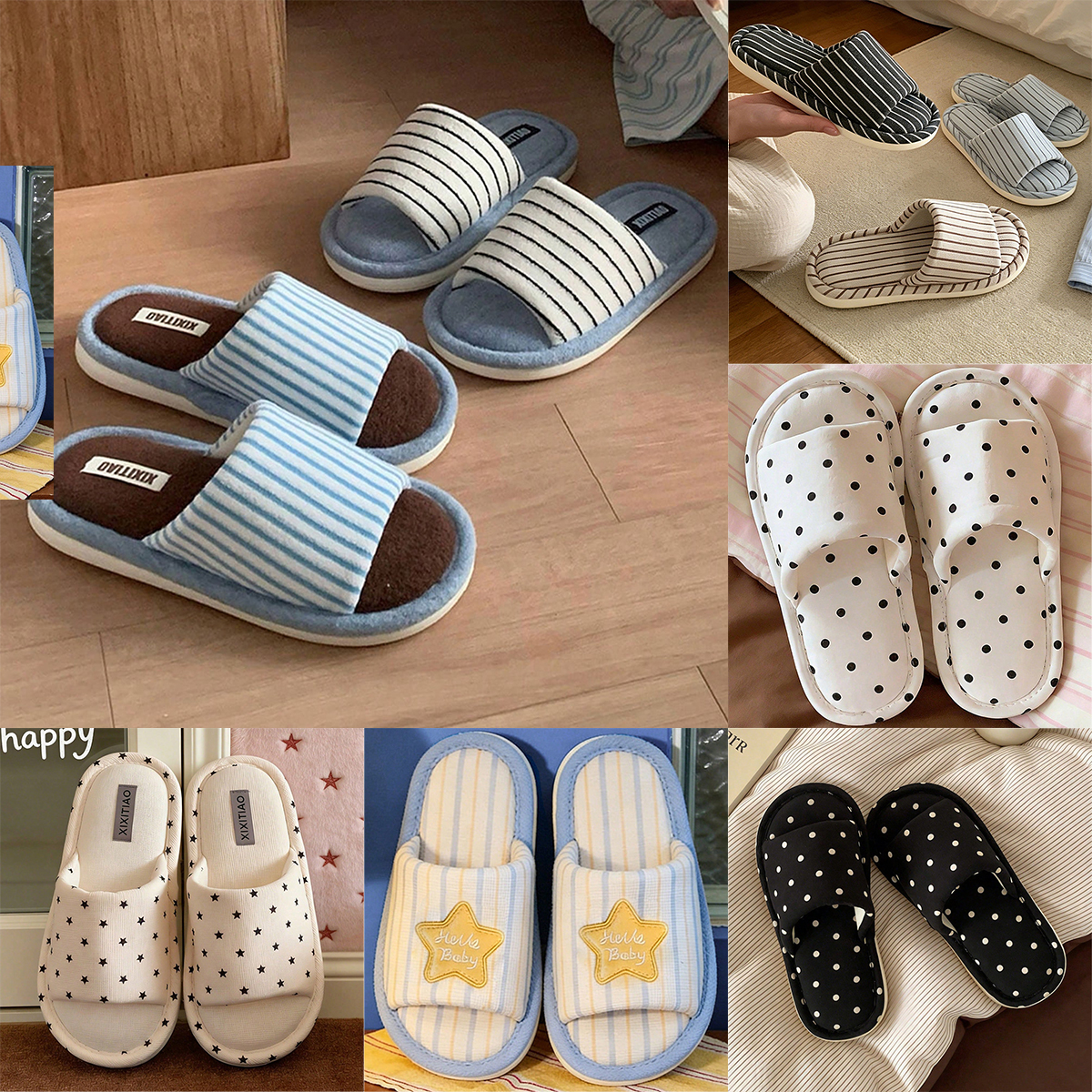 Embroidery Flat Shoes - Women's House Fur Slippers Casual Fashion