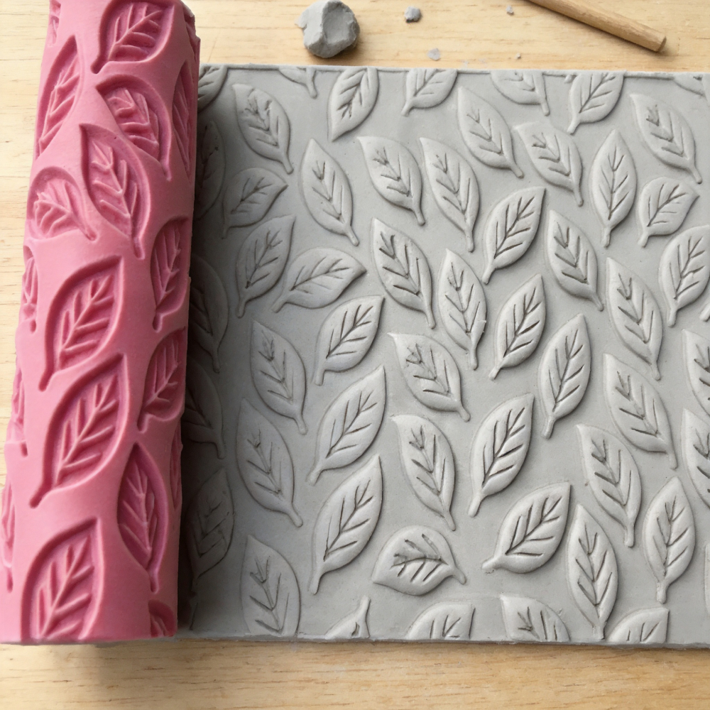 Embroidery Texture - DIY Pottery Craft Rolling Pin Falling