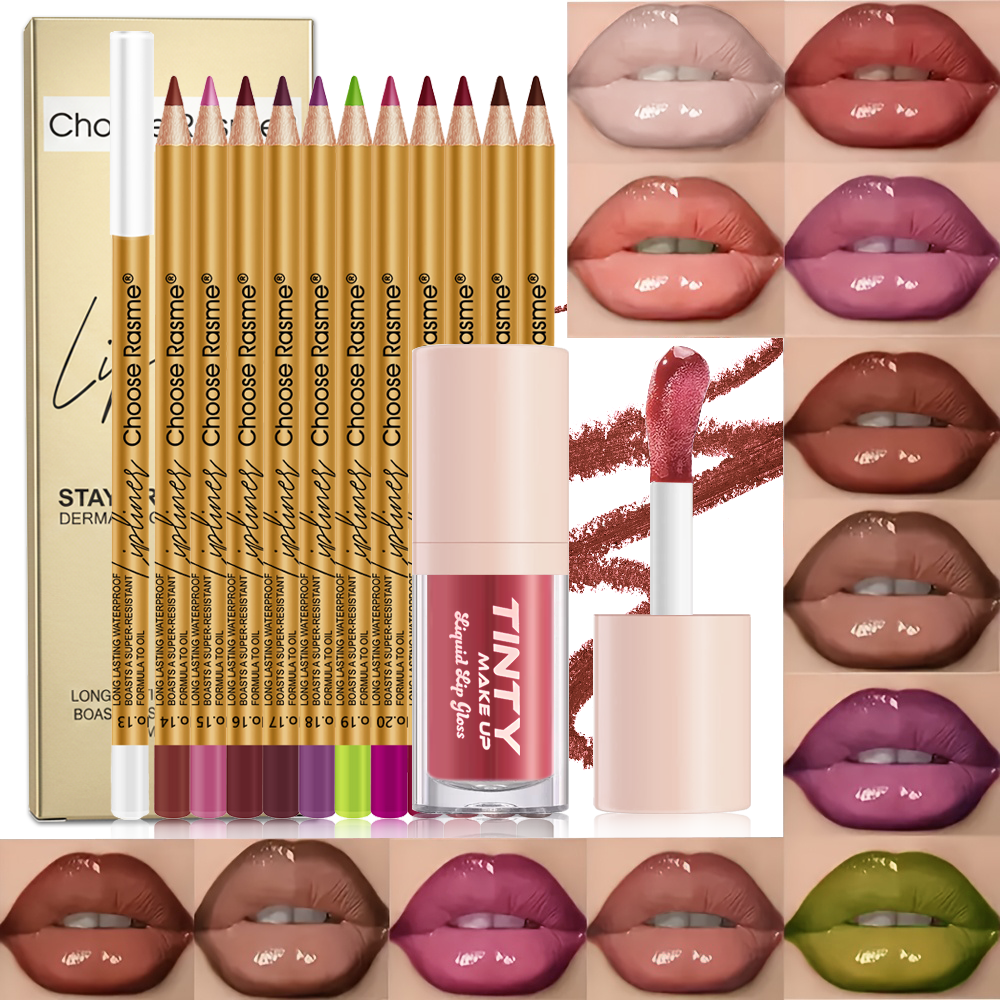 Transfer Pen Ink - 12Pcs Matte Lip Liner Pencil Set