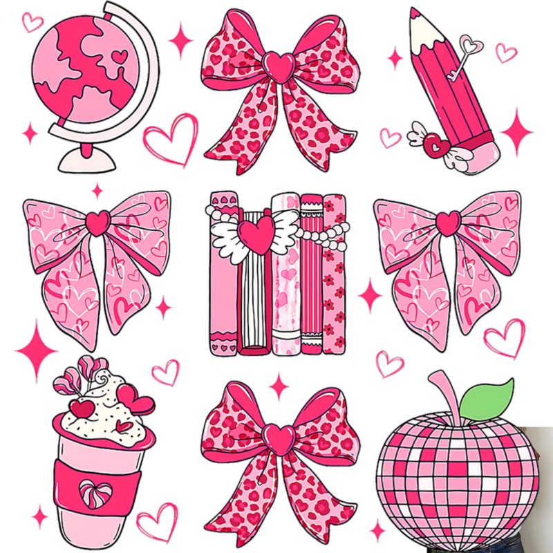Transfer Pen Ink - Cute Heart Bow Heat Transfer White