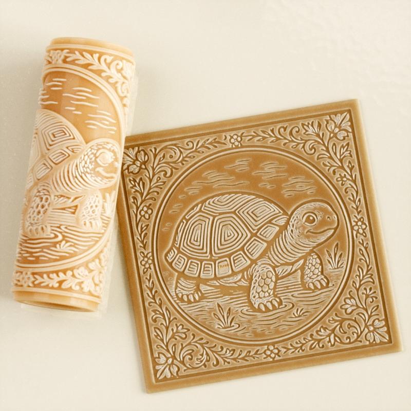 Flower Skull Clay Tile Roller  - Embroidery Texture บทวิจารณ์และราคา