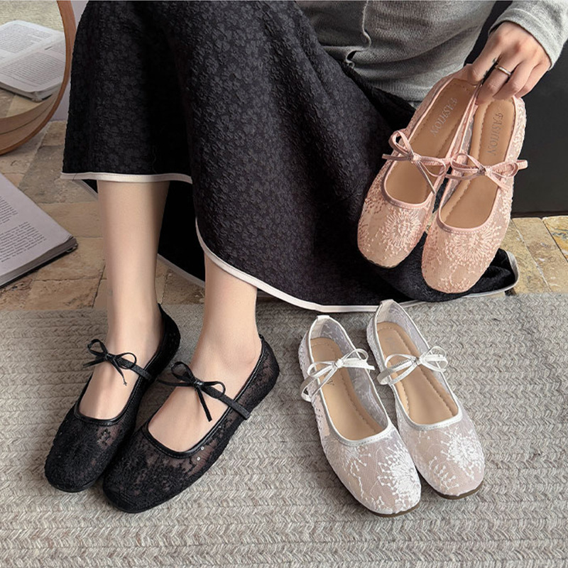 Women's Gentle Ballet Flat Sho - Embroidery Canvas บทวิจารณ์และราคา