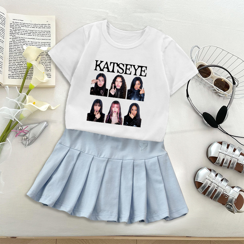 Fashion K POP K-KATSEYE T-shir - Embroidery Dress บทวิจารณ์และราคา