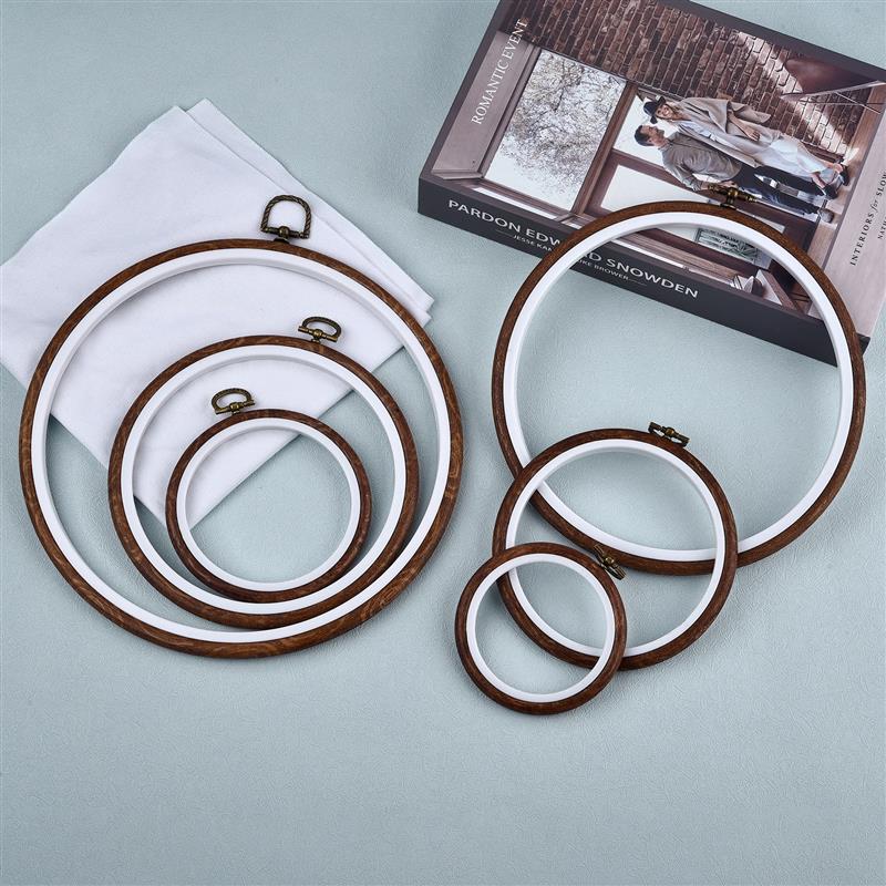 Round Oval Wooden Color Embroi - Embroidery Hoop Stand บทวิจารณ์และราคา