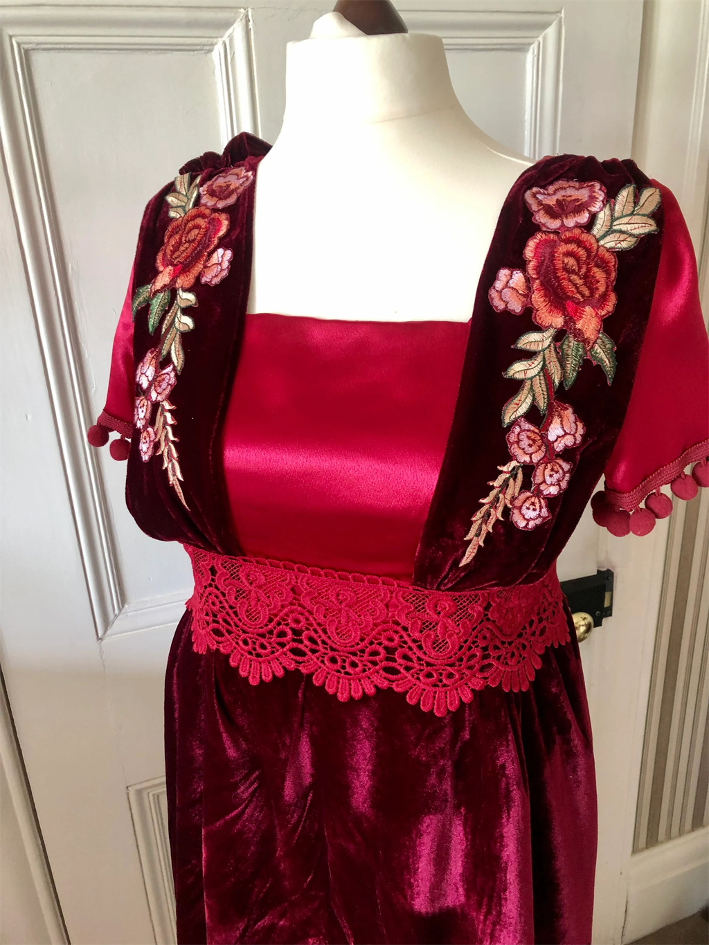 Victorian Edwardian Downton Ab - Embroidery Dress บทวิจารณ์และราคา