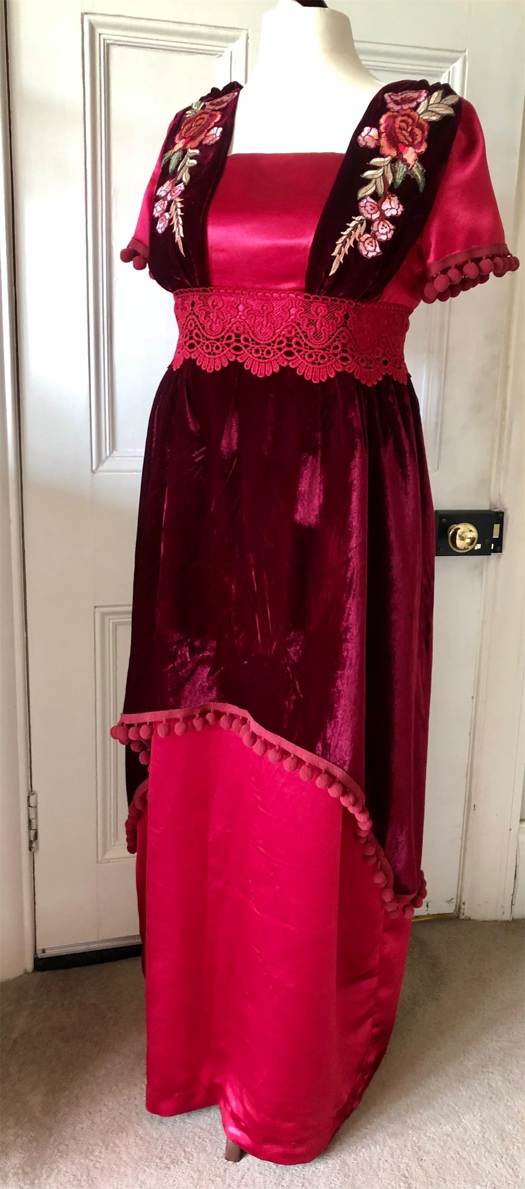 Victorian Edwardian Downton Ab - Embroidery Dress บทวิจารณ์และราคา