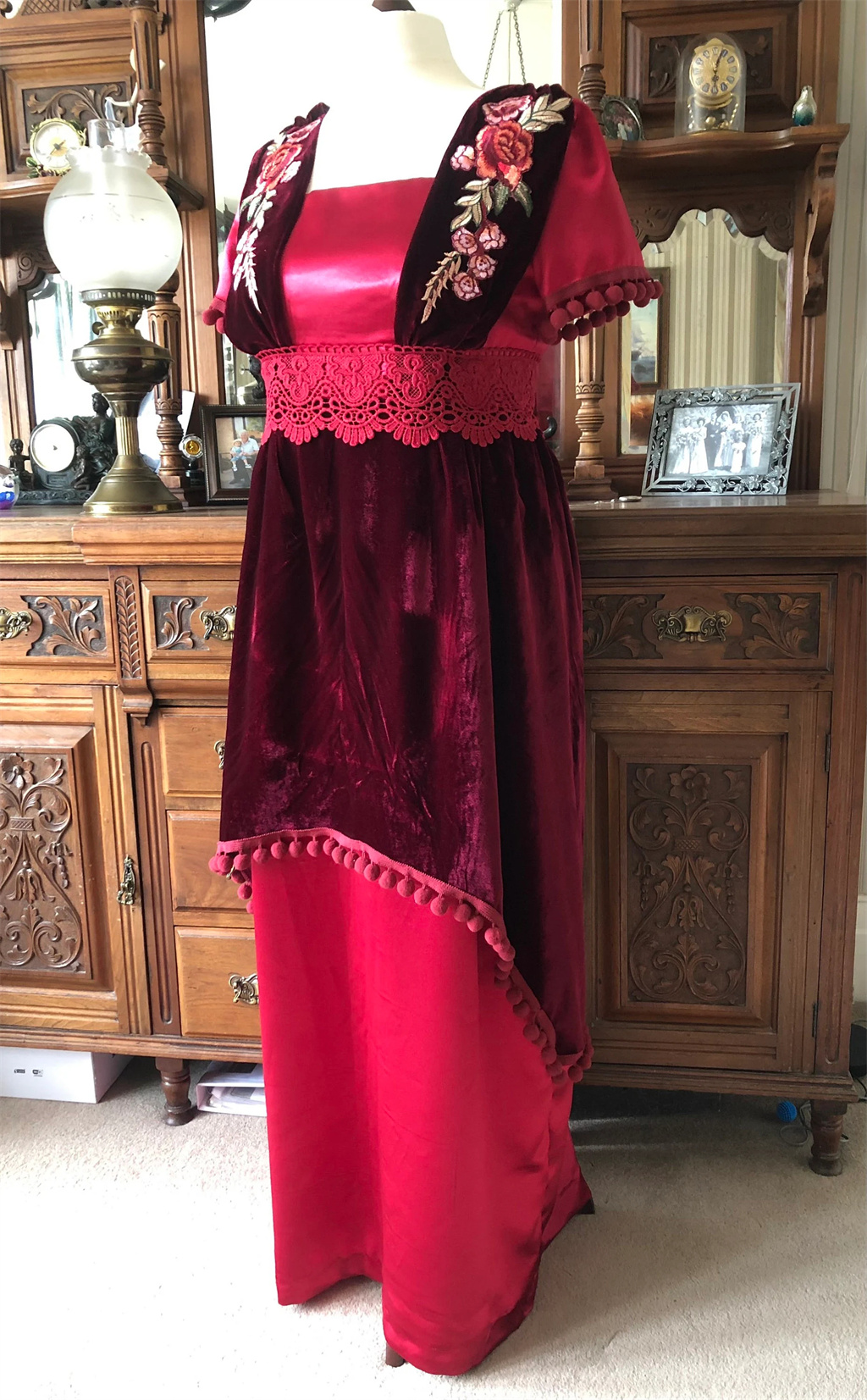 Victorian Edwardian Downton Ab - Embroidery Dress บทวิจารณ์และราคา
