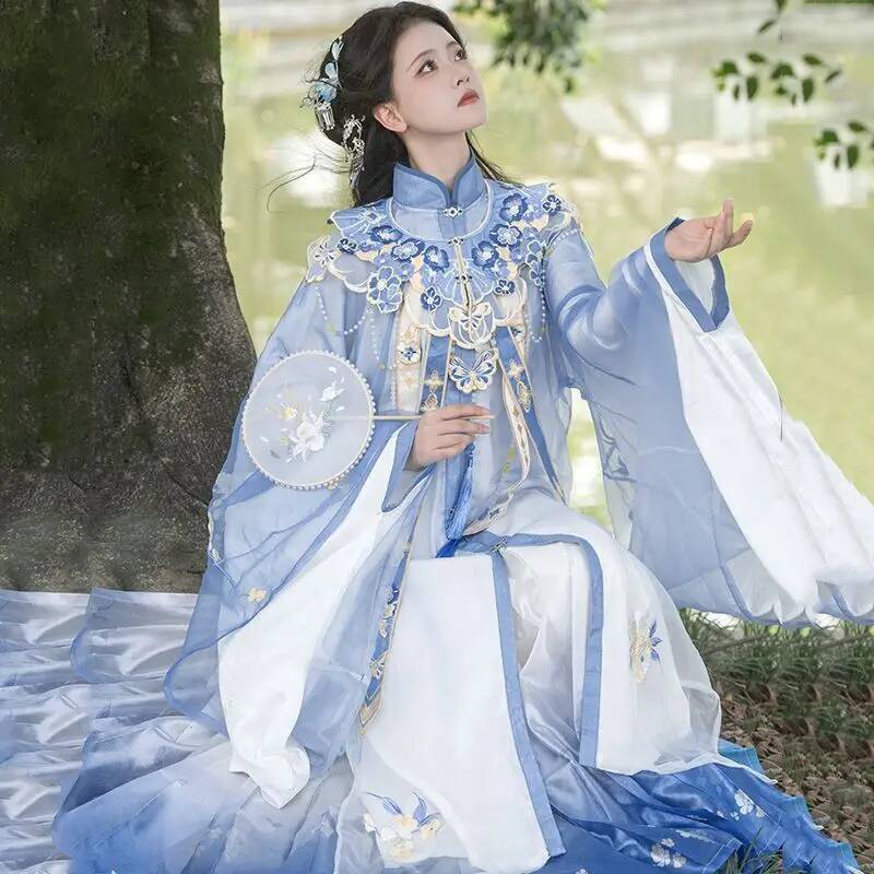 Bimonthly[Lan Jin Luo]New Hanf - Embroidery Shirt บทวิจารณ์และราคา