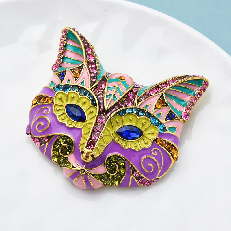 Wuli&baby Enamel Cat Face Fox  - Embroidery Whale บทวิจารณ์และราคา