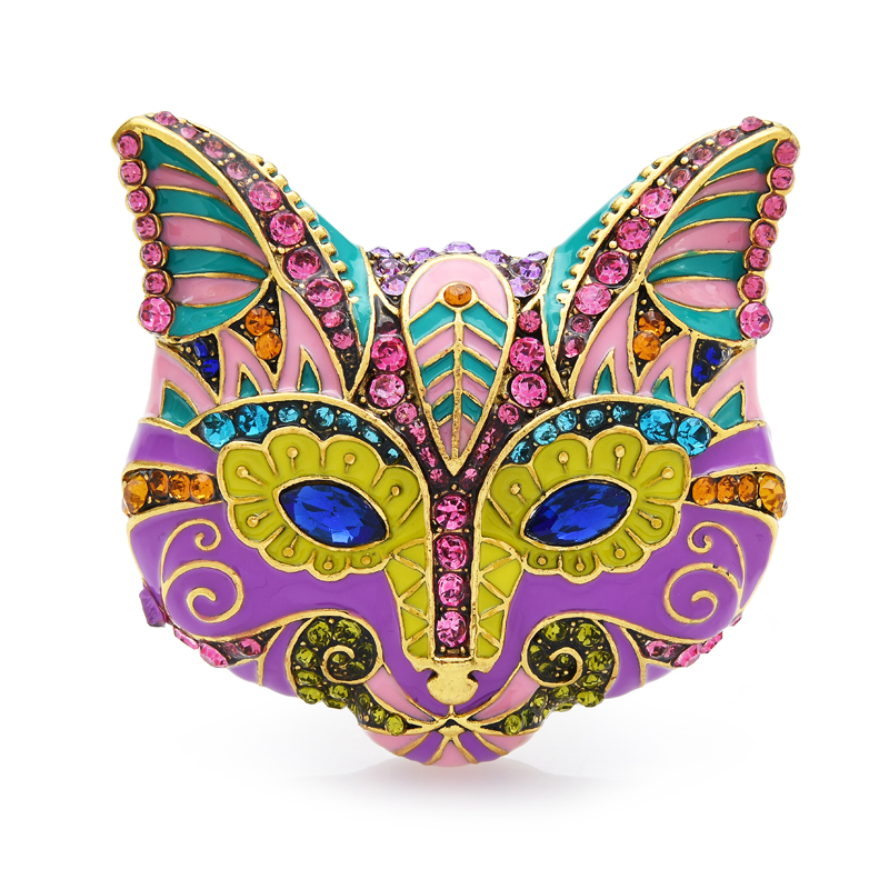 Wuli&baby Enamel Cat Face Fox  - Embroidery Whale บทวิจารณ์และราคา