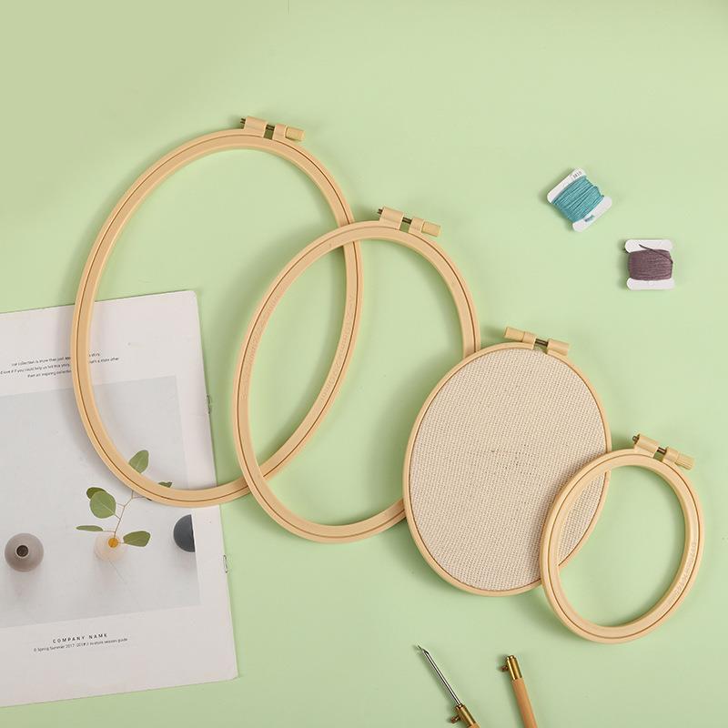 Imitation Bamboo Plastic Oval  - Embroidery Hoop Stand บทวิจารณ์และราคา