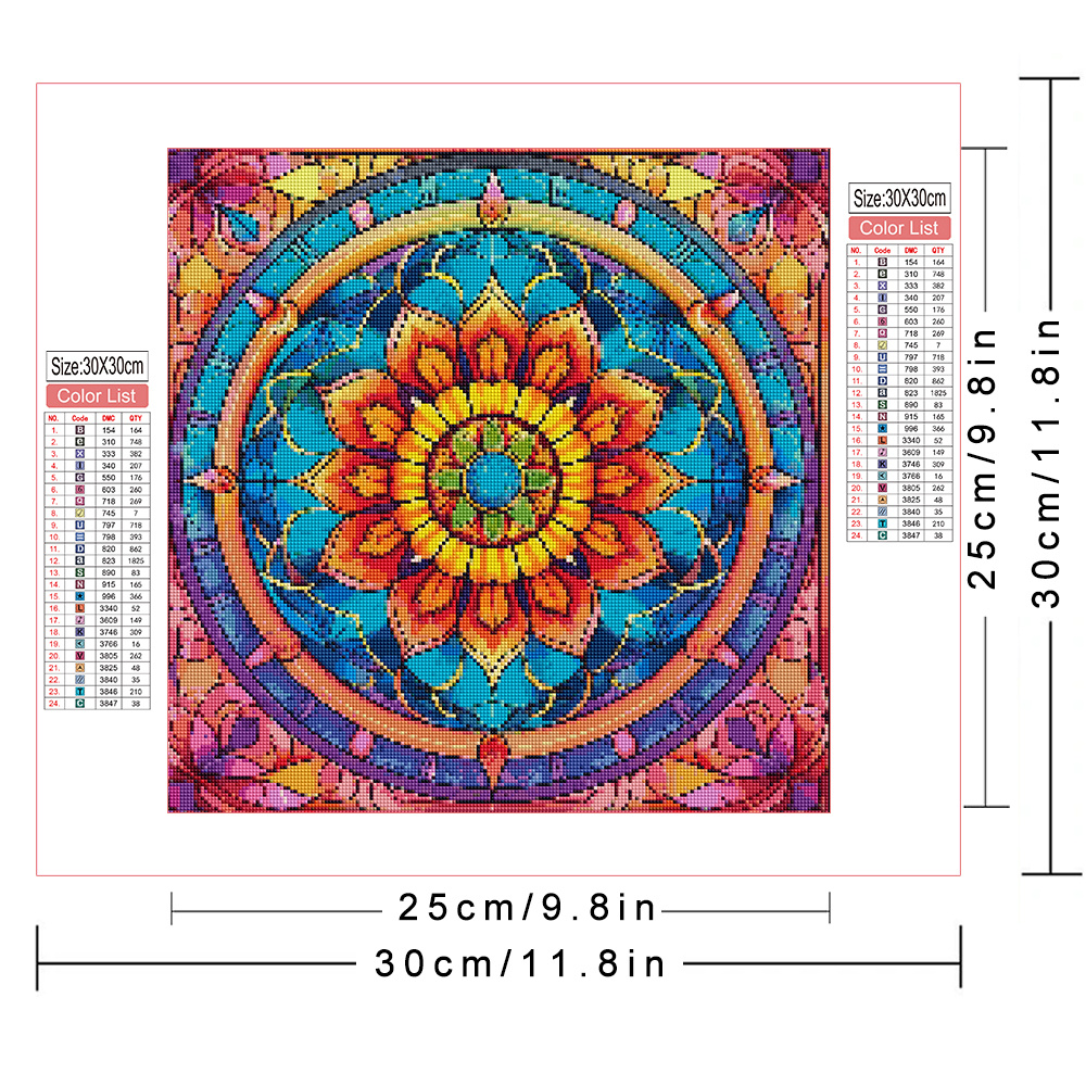 Diamond Painting Mandala Flowe - Embroidery Flower บทวิจารณ์และราคา