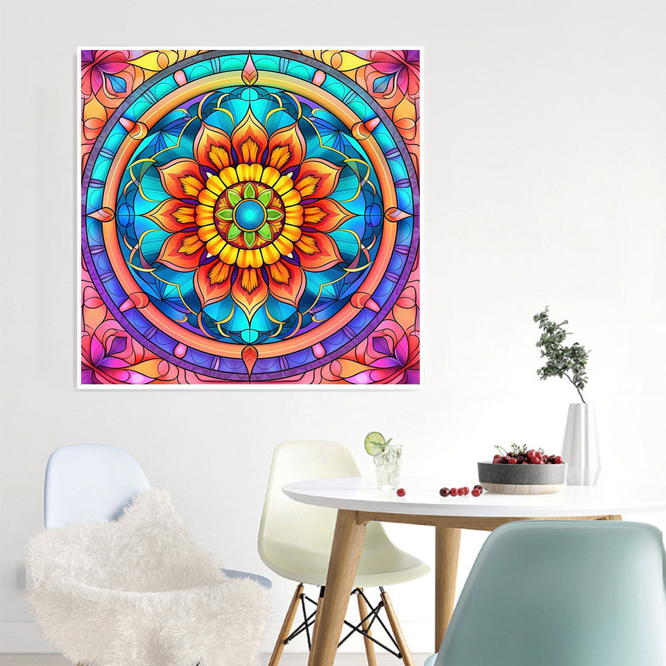 Diamond Painting Mandala Flowe - Embroidery Flower บทวิจารณ์และราคา