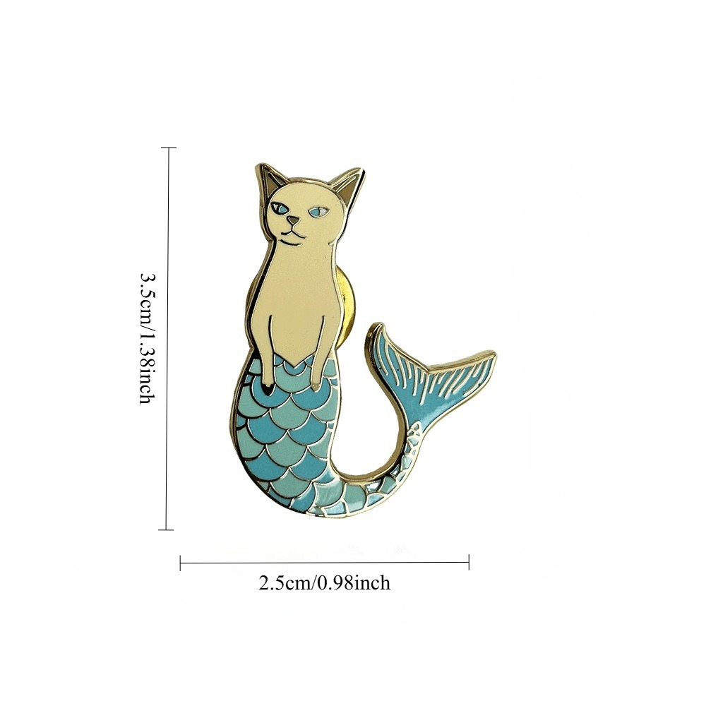 1pc Purrmaid Cat Mermaid Ename - Embroidery Whale บทวิจารณ์และราคา