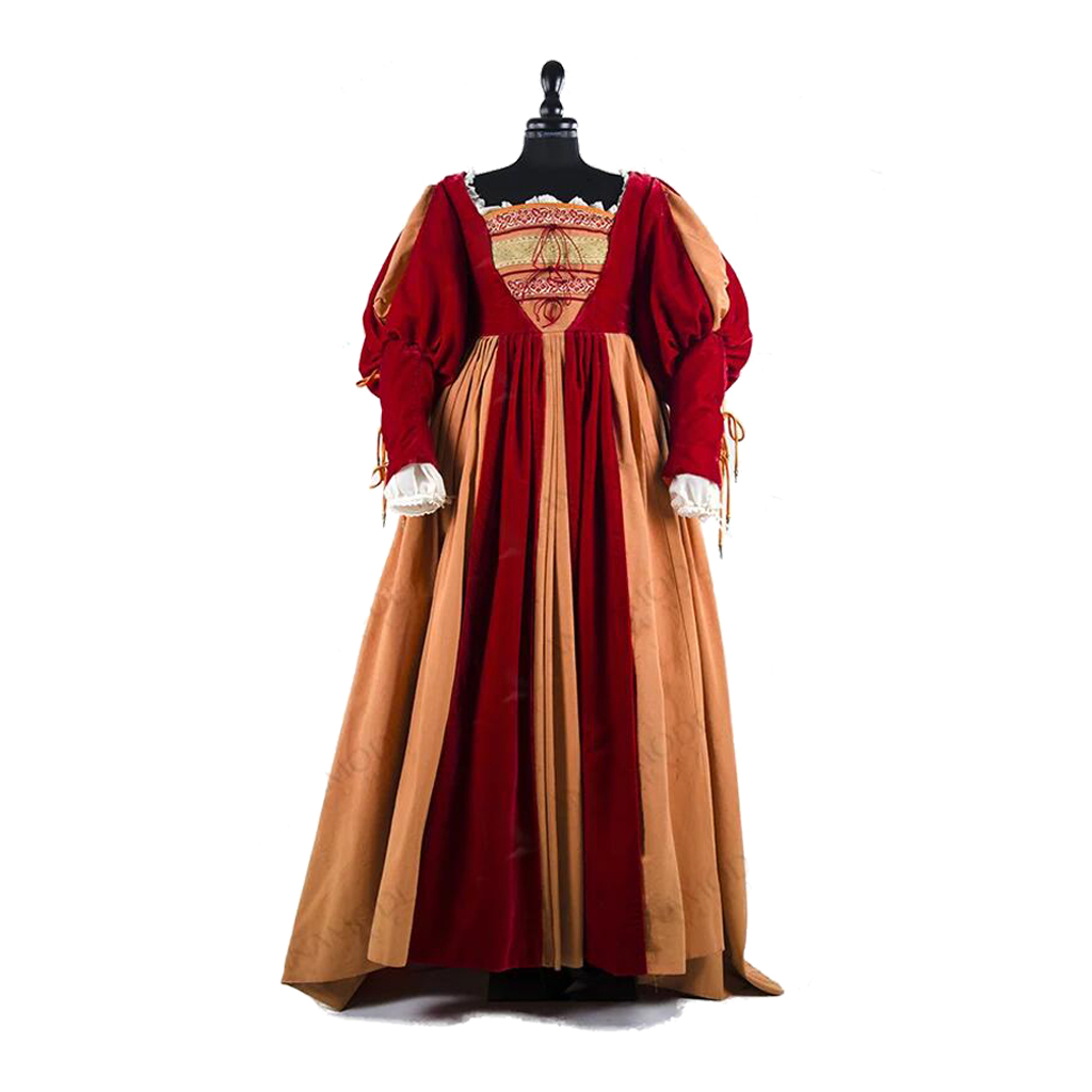 Tudor Renaissance Dress Costum - Embroidery Dress บทวิจารณ์และราคา