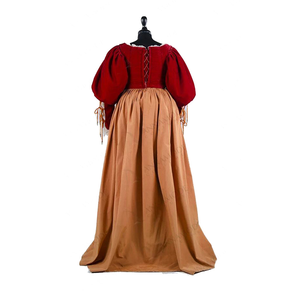 Tudor Renaissance Dress Costum - Embroidery Dress บทวิจารณ์และราคา