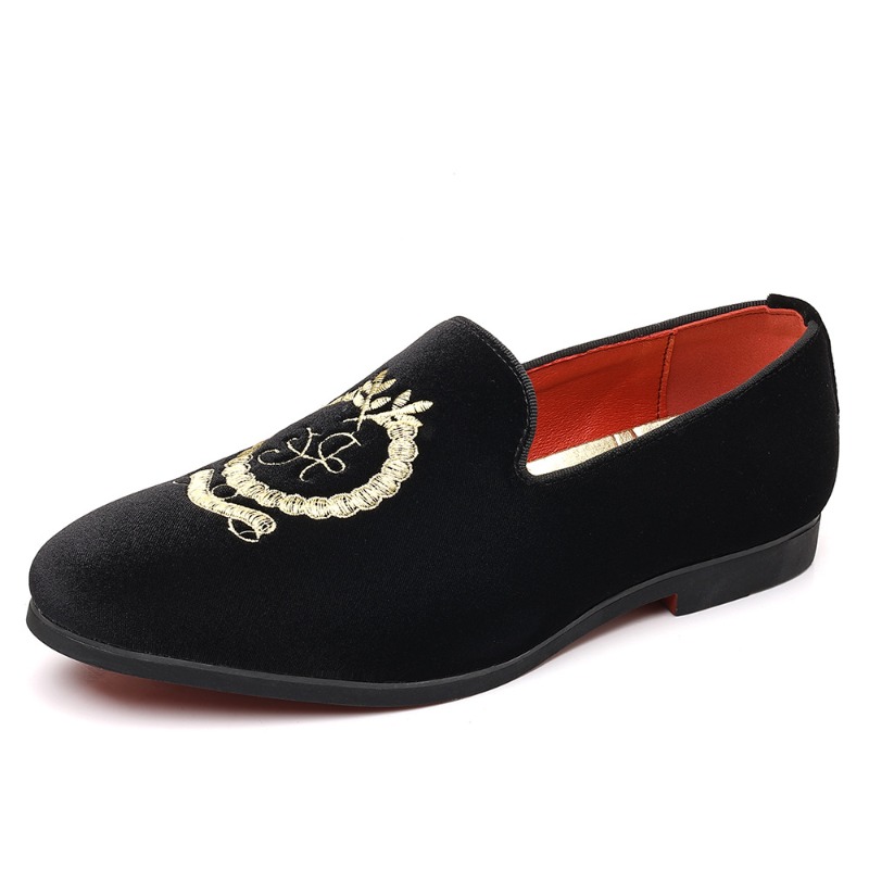 Luxury Designer Loafers Suede  - Embroidery Dress บทวิจารณ์และราคา