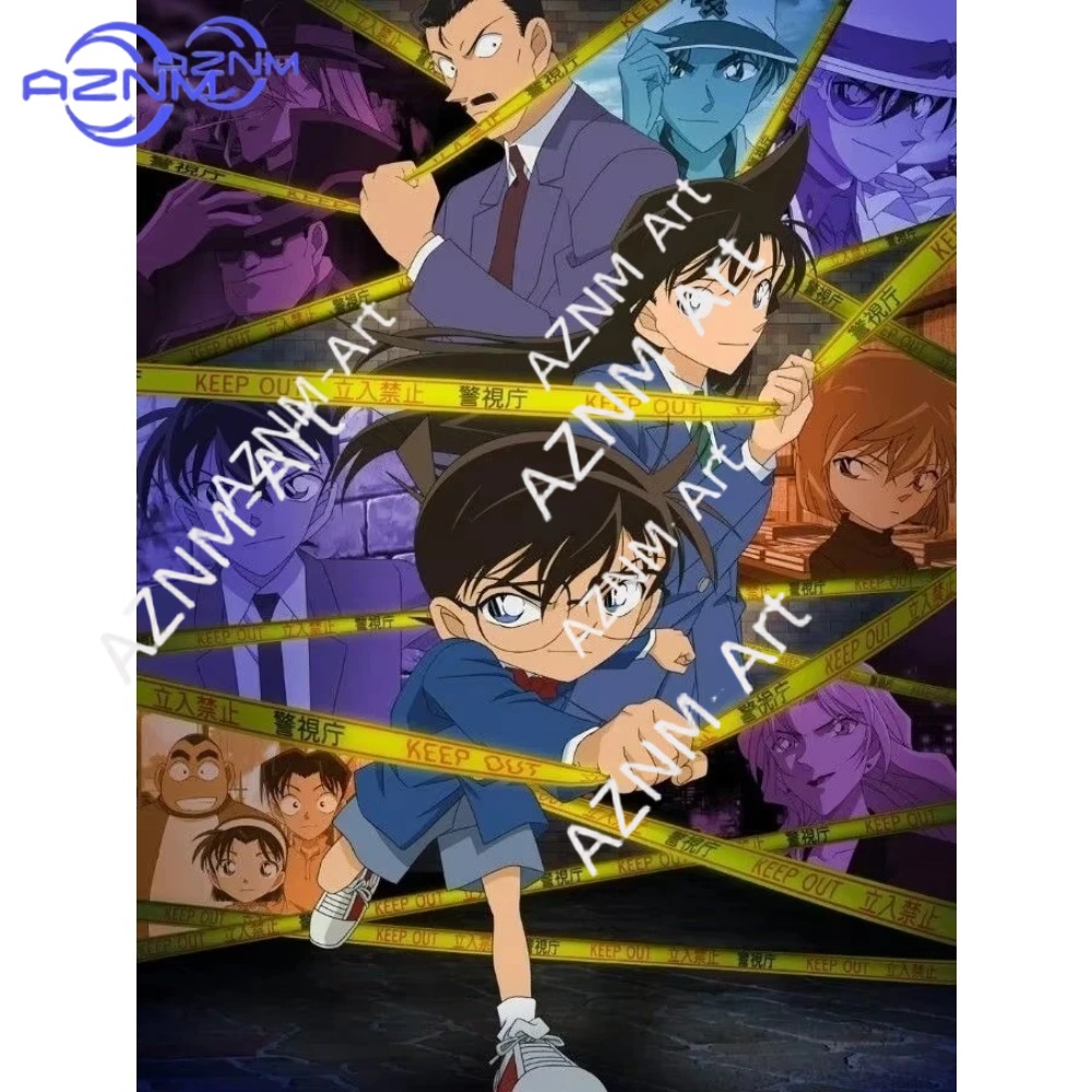 1pc Detective Conan Diamond Pa - Embroidery Canvas บทวิจารณ์และราคา