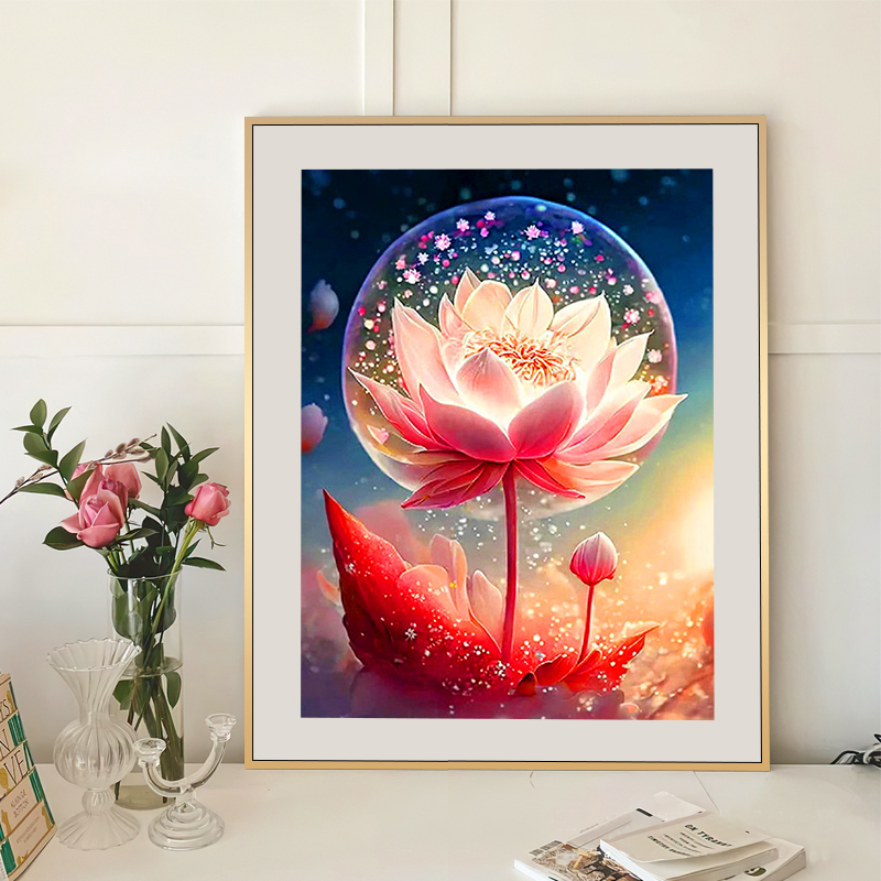 1PC frameless 5D New Art Diy P - Embroidery Flower บทวิจารณ์และราคา