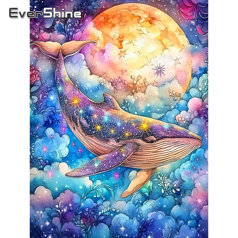 Evershine Full Drill Diamond E - Embroidery Whale บทวิจารณ์และราคา