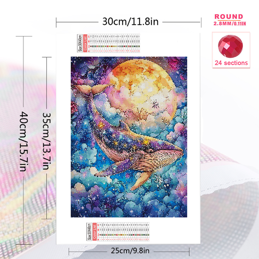 Evershine Full Drill Diamond E - Embroidery Whale บทวิจารณ์และราคา