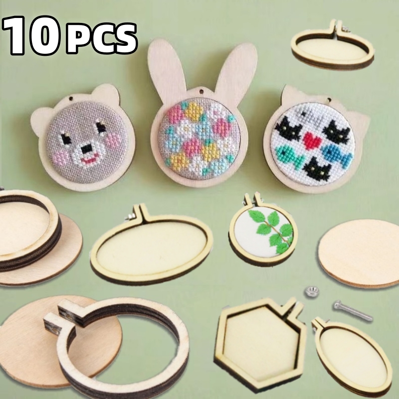 10PCS Mini Embroidery Hoop Woo - Embroidery Hoop Stand บทวิจารณ์และราคา