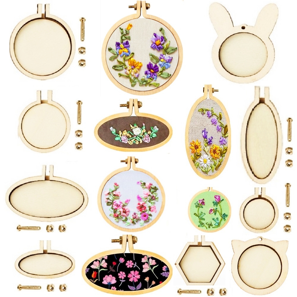 10PCS Mini Embroidery Hoop Woo - Embroidery Hoop Stand บทวิจารณ์และราคา