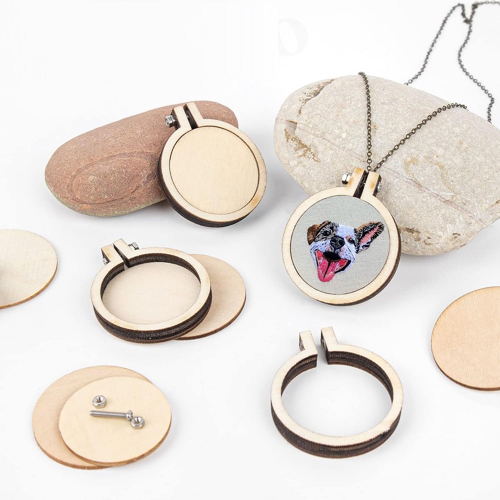 10PCS Mini Embroidery Hoop Woo - Embroidery Hoop Stand บทวิจารณ์และราคา