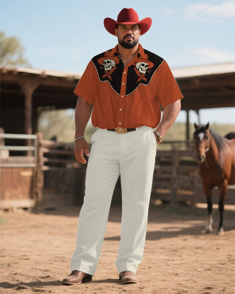 S-9XL Men's Western Cowboy Emb - Embroidery Design บทวิจารณ์และราคา