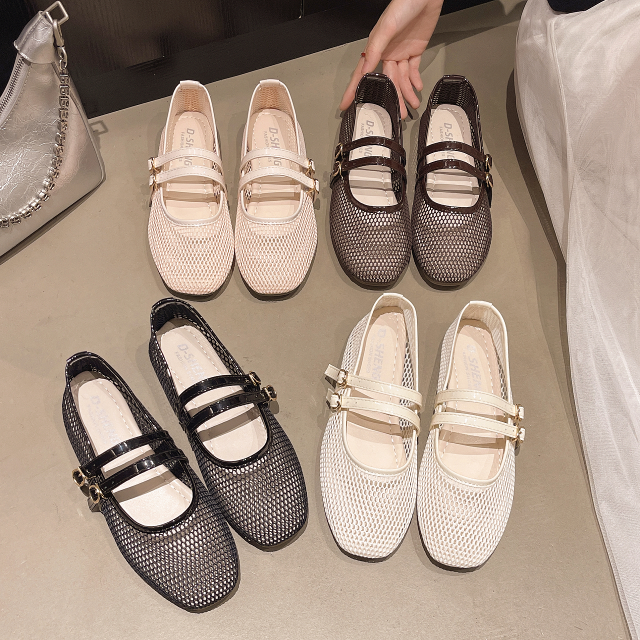 Breathable Women's Shallow-mou - Embroidery Flat Shoes บทวิจารณ์และราคา