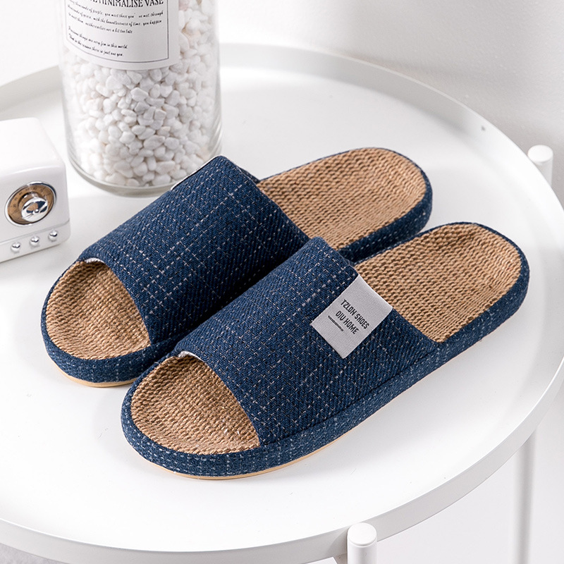 Men's Breathable Linen Slipper - Embroidery Flat Shoes บทวิจารณ์และราคา