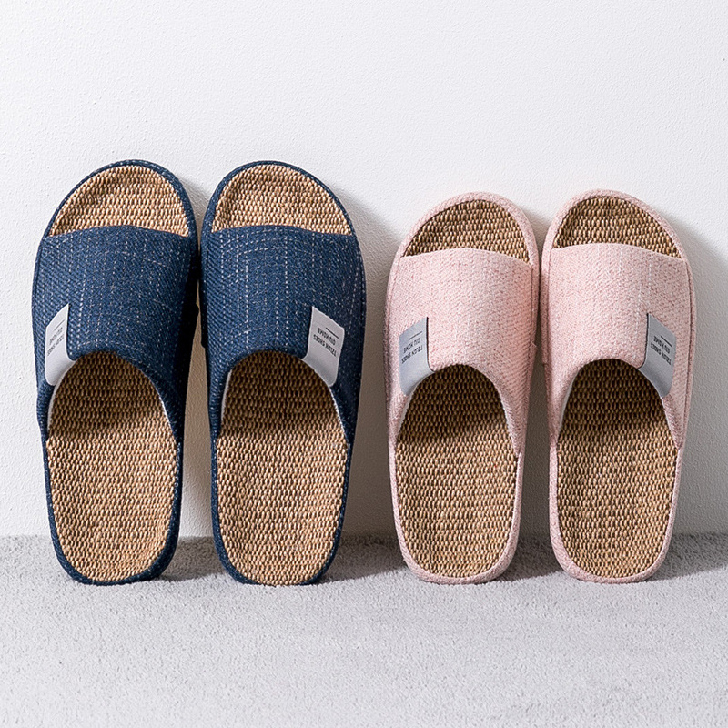 Men's Breathable Linen Slipper - Embroidery Flat Shoes บทวิจารณ์และราคา