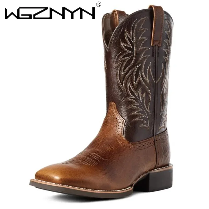 Men High Boots Embroidery Retr - Embroidery Design บทวิจารณ์และราคา