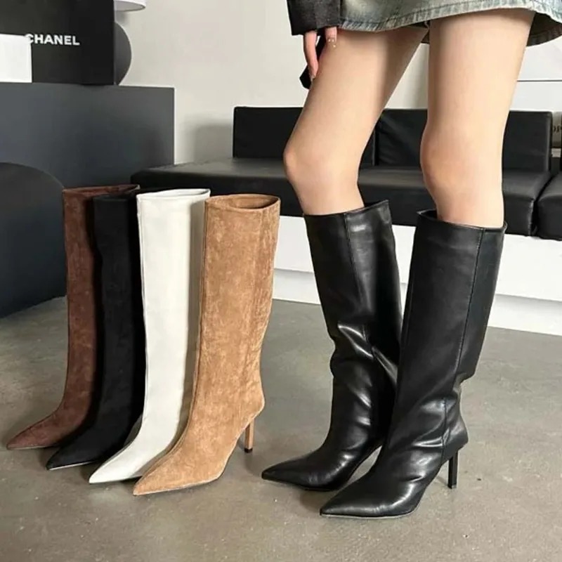 Luxury Women Long Boots Fashio - Embroidery Design บทวิจารณ์และราคา
