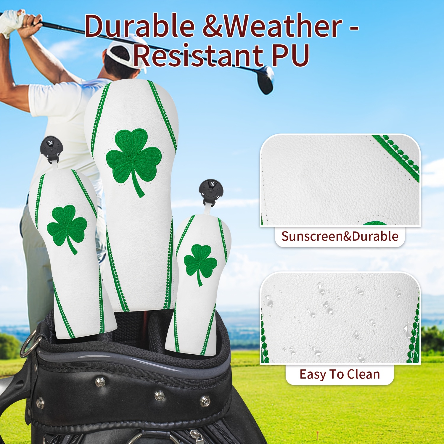 1pc/4pcs Golf Club Head Covers - Embroidery Design บทวิจารณ์และราคา