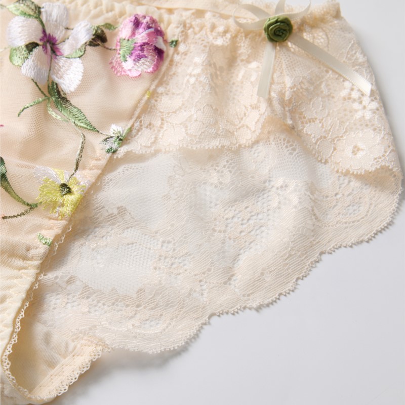 Lace See Through Women Sexy Li - Embroidery Flower บทวิจารณ์และราคา