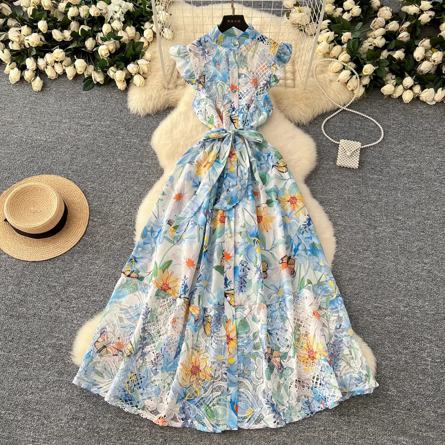Summer Gorgeous Flower Embroid - Embroidery Hoop Stand บทวิจารณ์และราคา