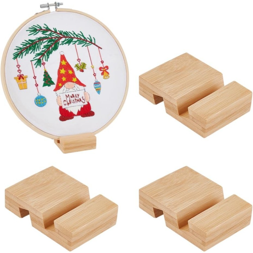 4Pcs Embroidery Hoop Wooden Ba - Embroidery Hoop Stand บทวิจารณ์และราคา