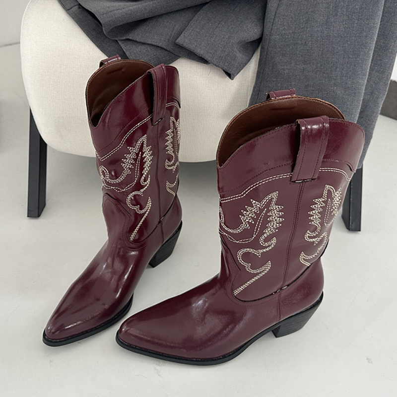 Liyke Designer Wine Red Leathe - Embroidery Design บทวิจารณ์และราคา