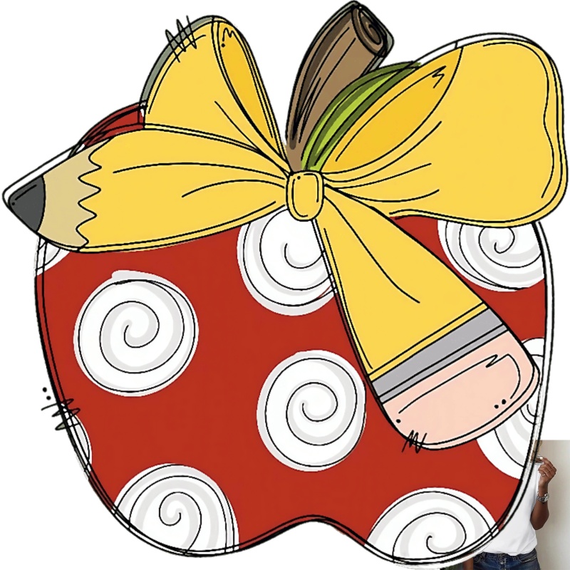 Cartoon Apple with Bow & Penci - Transfer Pen Ink บทวิจารณ์และราคา