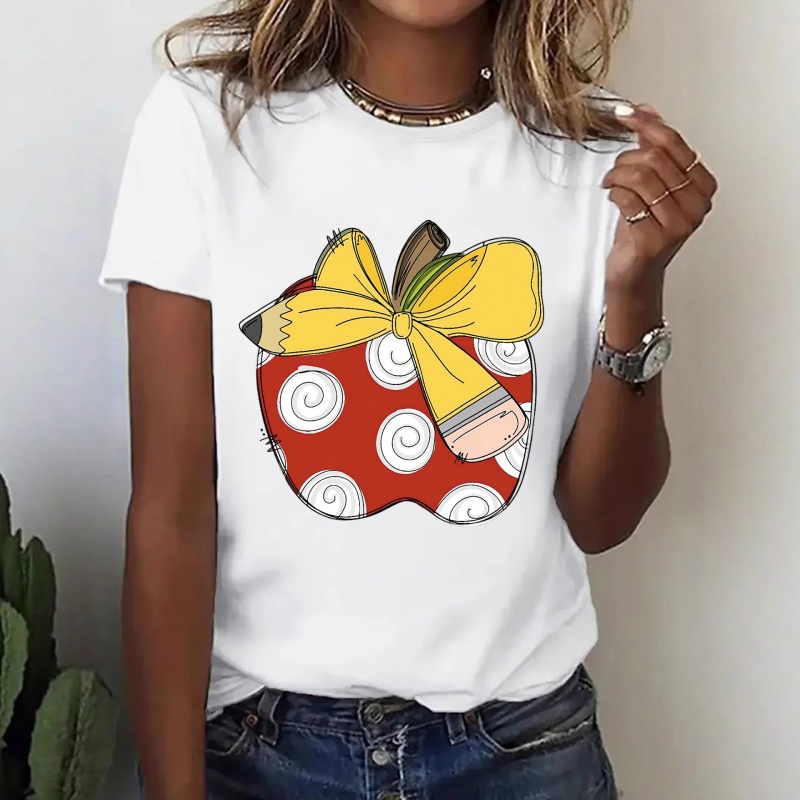 Cartoon Apple with Bow & Penci - Transfer Pen Ink บทวิจารณ์และราคา