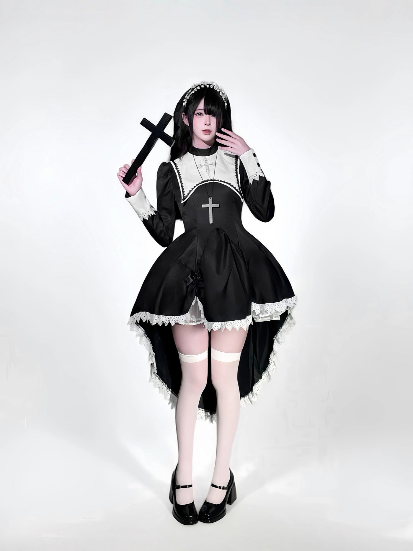 Gothic style dark embroidery c - Embroidery Dress บทวิจารณ์และราคา