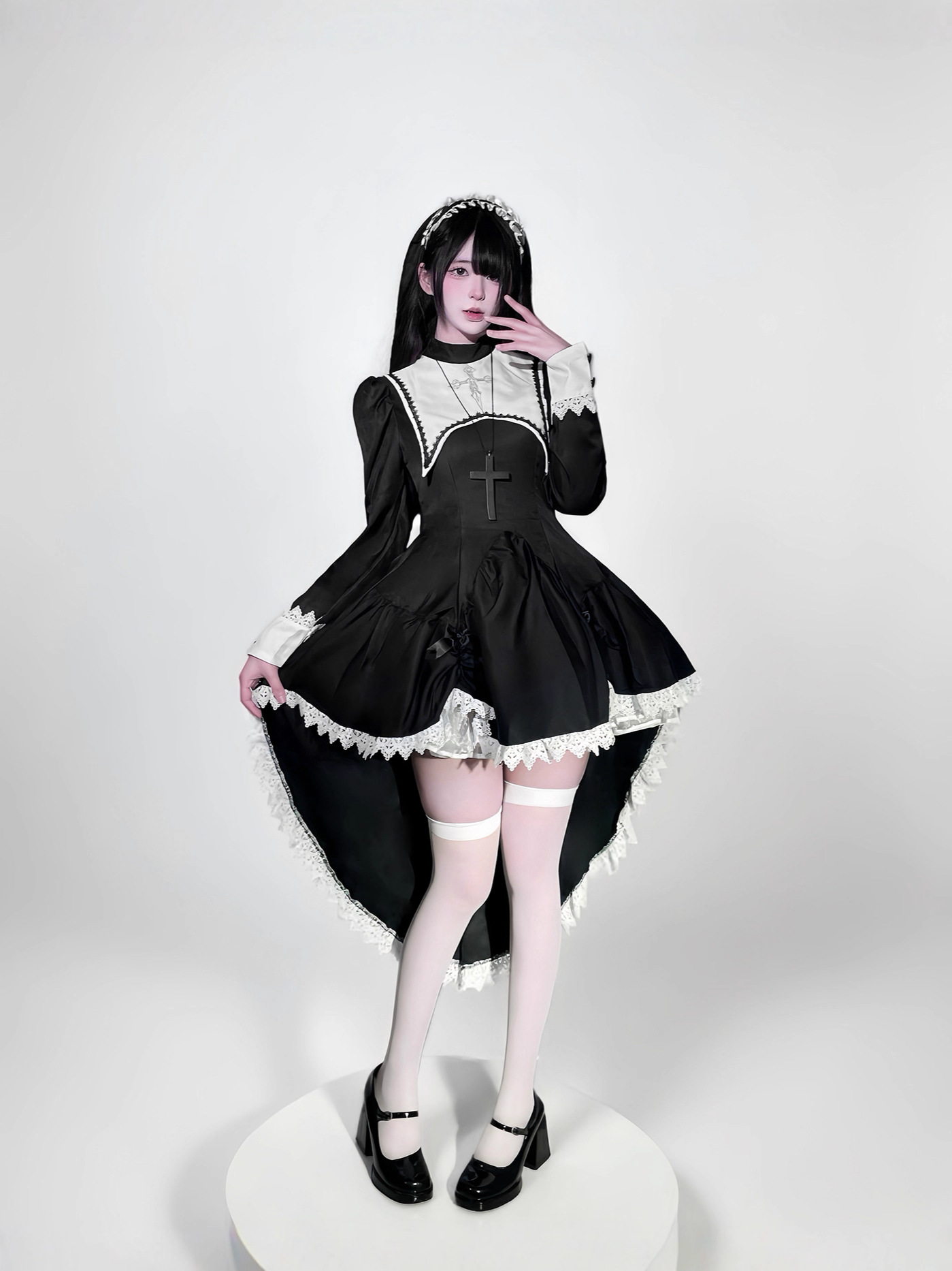 Gothic style dark embroidery c - Embroidery Dress บทวิจารณ์และราคา