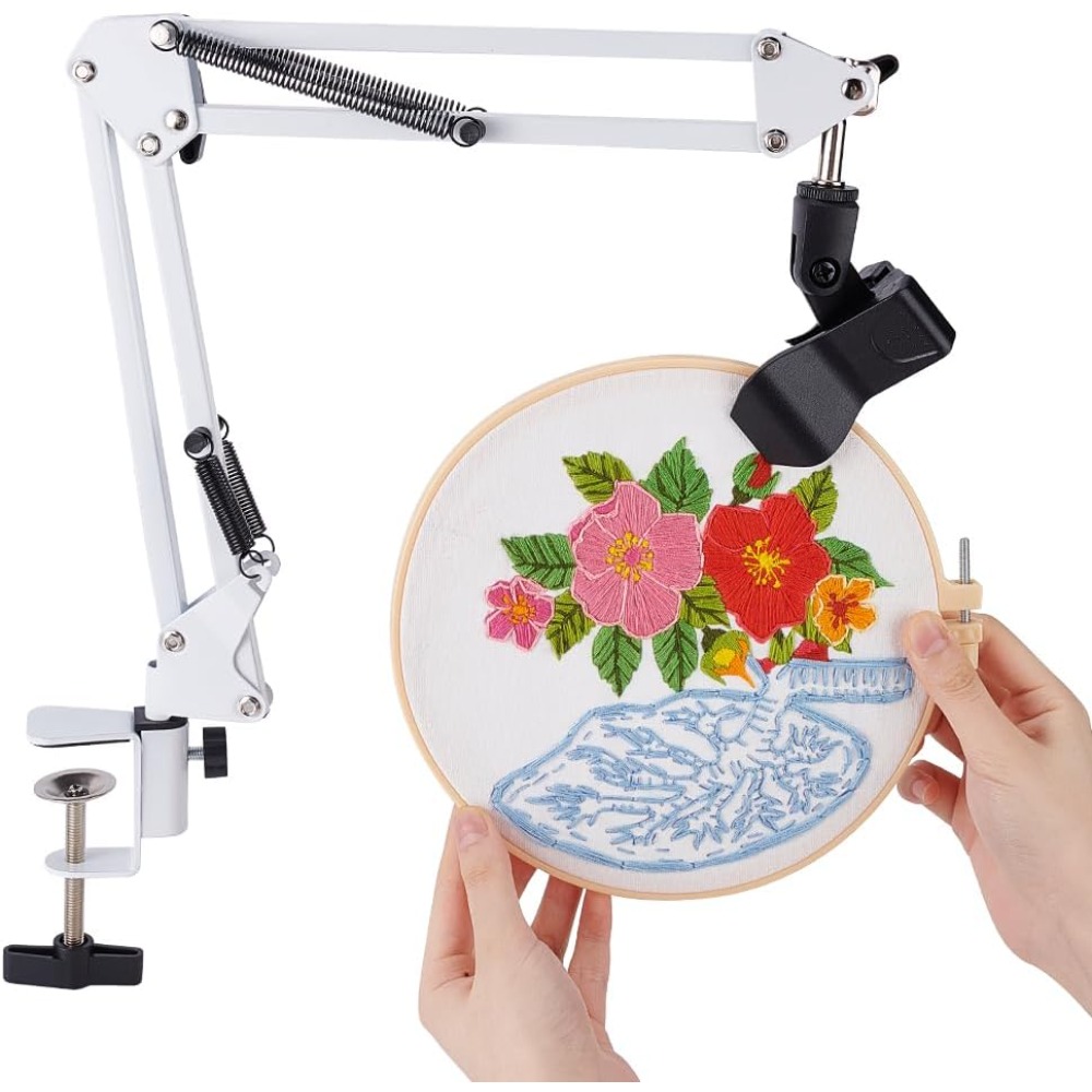 White Embroidery Table Stand K - Embroidery Hoop Stand บทวิจารณ์และราคา