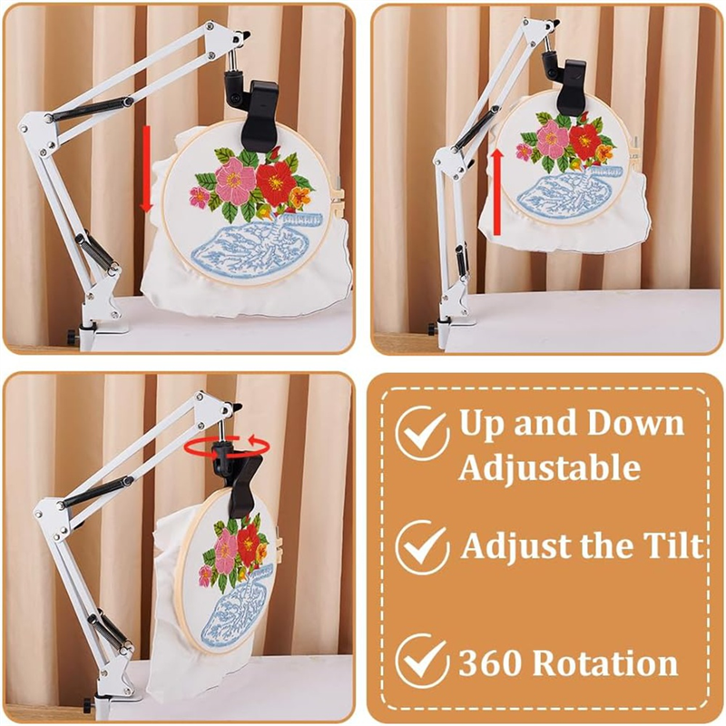 White Embroidery Stand Kit 8Mm - Embroidery Hoop Stand บทวิจารณ์และราคา