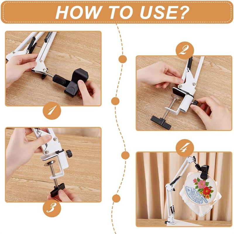 White Embroidery Stand Kit 8Mm - Embroidery Hoop Stand บทวิจารณ์และราคา
