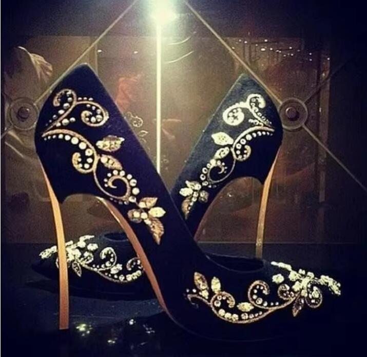 Bling Rhinestone Gold Silver F - Embroidery Flower บทวิจารณ์และราคา