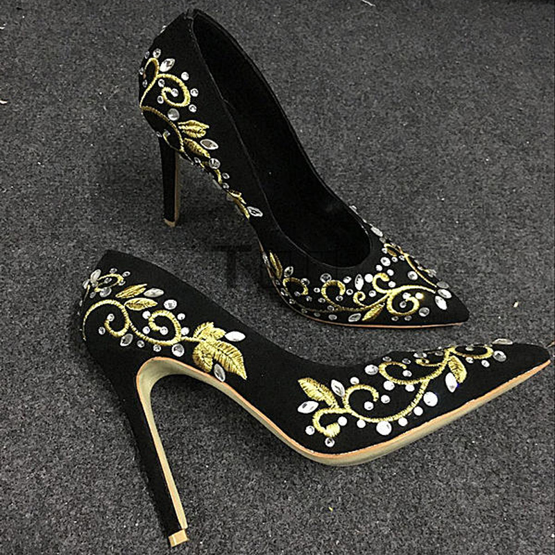 Bling Rhinestone Gold Silver F - Embroidery Flower บทวิจารณ์และราคา